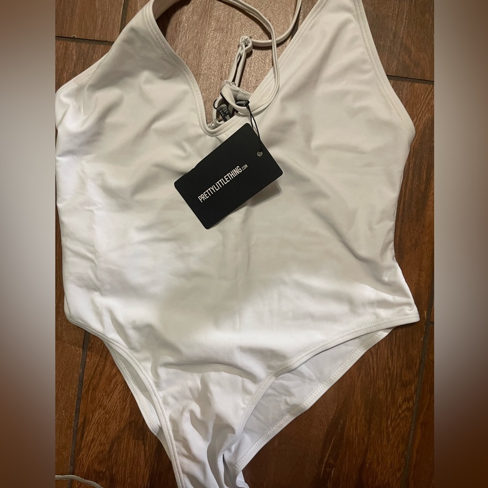Pure white monokini